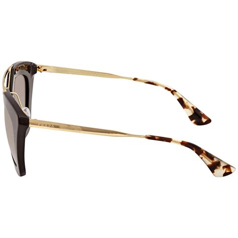 Prada Light Brown/Blue Gradient Ladies Sunglasses PR